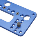 Blue Aluminum Alloy Knob and Pull Cabinet Hardware Jig Adjustable Door Drawer Handle Knob Pull Drill Template Woodworking Tool