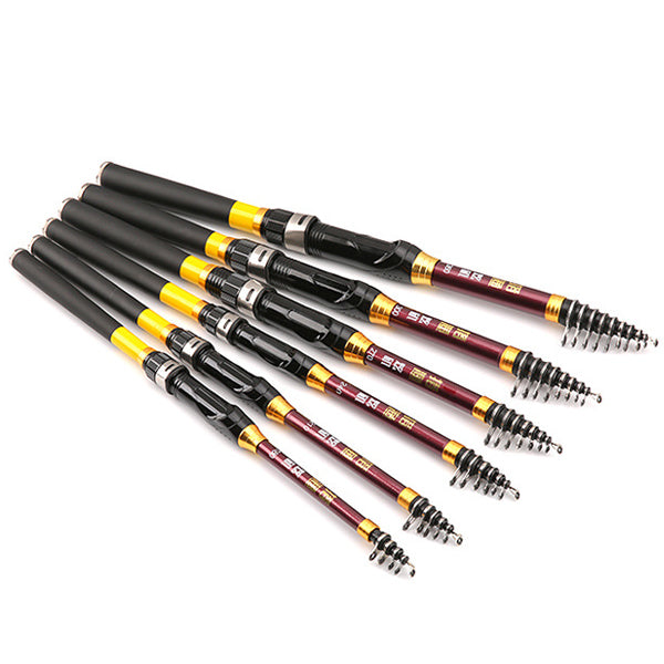 ZANLURE 1.8/2.1/2.4m Telescopic Fishing Rod Carbon Fiber Fishing Pole Outdoor Fishing Tool