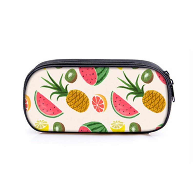 Kawaii Fruit Watermelon Pineapple School Pencil Case Student Cute Pen Bag Box Stationery Organizer School Supply for Boys Girls