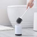 Wall Mounted /Floor Stand 360 TPR Soft Bristle Silicone Toilet Cleaning Brushes with Holder
