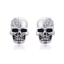 Punk Skull Head Ear Stud Rhinestone Earrings Wholesale for Men Women