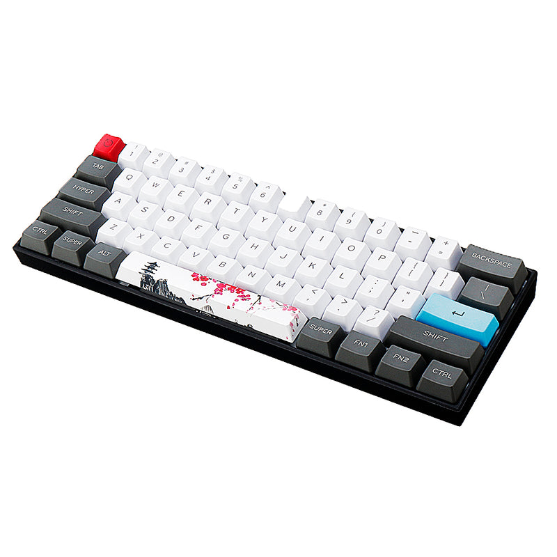 Five-sided Dyesub PBT Pagoda Plum Blossom Space Bar 6.25u Novelty Keycap