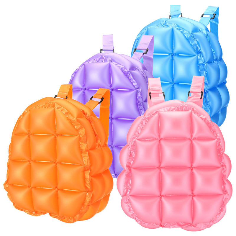 Inflatable Bubble Blow Up Backpack 90s Retro Rave Festive Bopping Spice Girls Space Bags