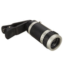 Universal 8 x18 HD Optical Zoom Lens Micro Telescope with Clip On for Mobile Phone Lens