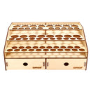 Wooden Pigment Bottle Storage Organizer 15/80 Holes Color Paint Ink Brush Stand Rack Modular Holder