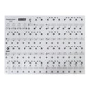 Music Keyboard Stickers & Piano Stickers 61 KEY SET Removable White Laminated Stickers
