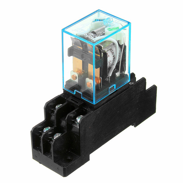1Pcs DC24V Coil Power Relay LY2NJ JQX-13F DPDT 8 Pin PTF08A With Socket Base