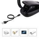 9 LED USB Rechargeable Eye-Care Dimmable Color Temperature Adjustment Book Light Clip On Table Lamp For Music Stand Night Reading Piano