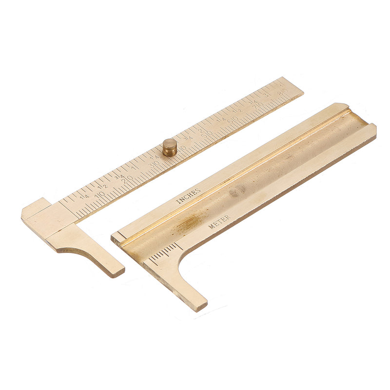 80mm Double Scale Mini Brass Sliding Gauge Vernier Caliper Pocket Measuring Tool