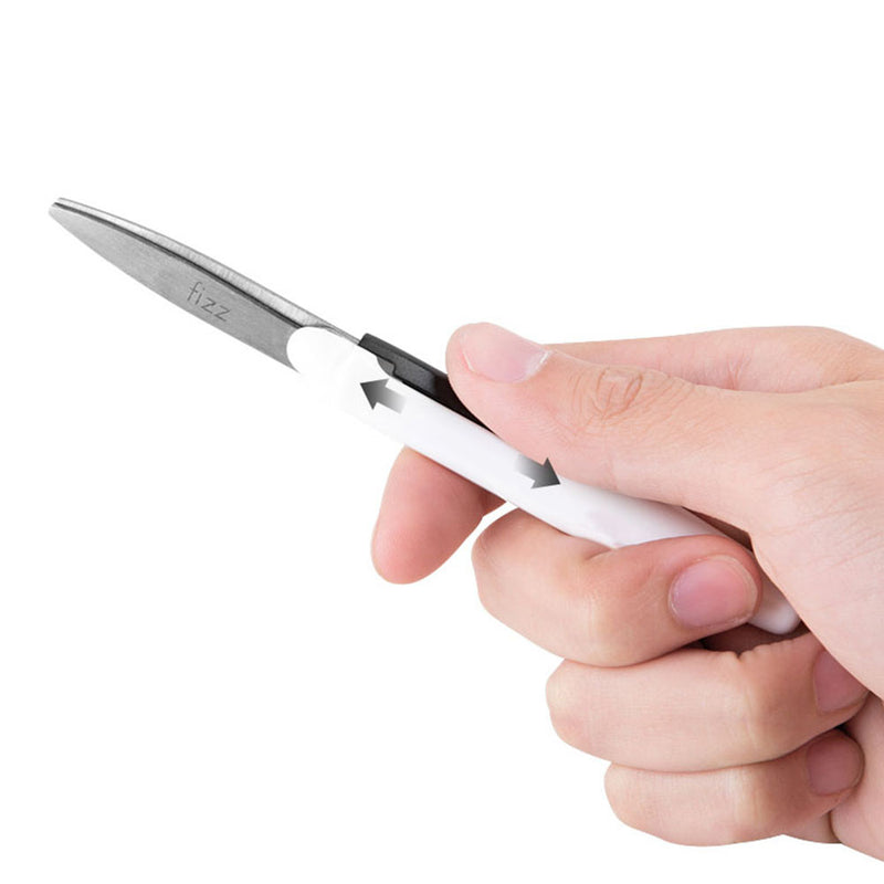 Fizz FZ212006 Stainless Steel Portable Self-Locking Safety Scissors Pen Shape Scissors Utility Cutter Manual Sewing Scissors Spring Scissors With Cover From Xiaomi Youpin