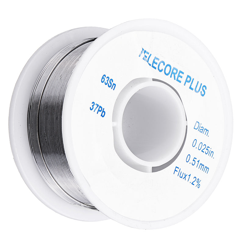 WLXY 0.51mm 100g 63Sn 37Pb Tin Lead Melt Rosin Core Solder Wire Reel Flux 1.2% Low Melting Point