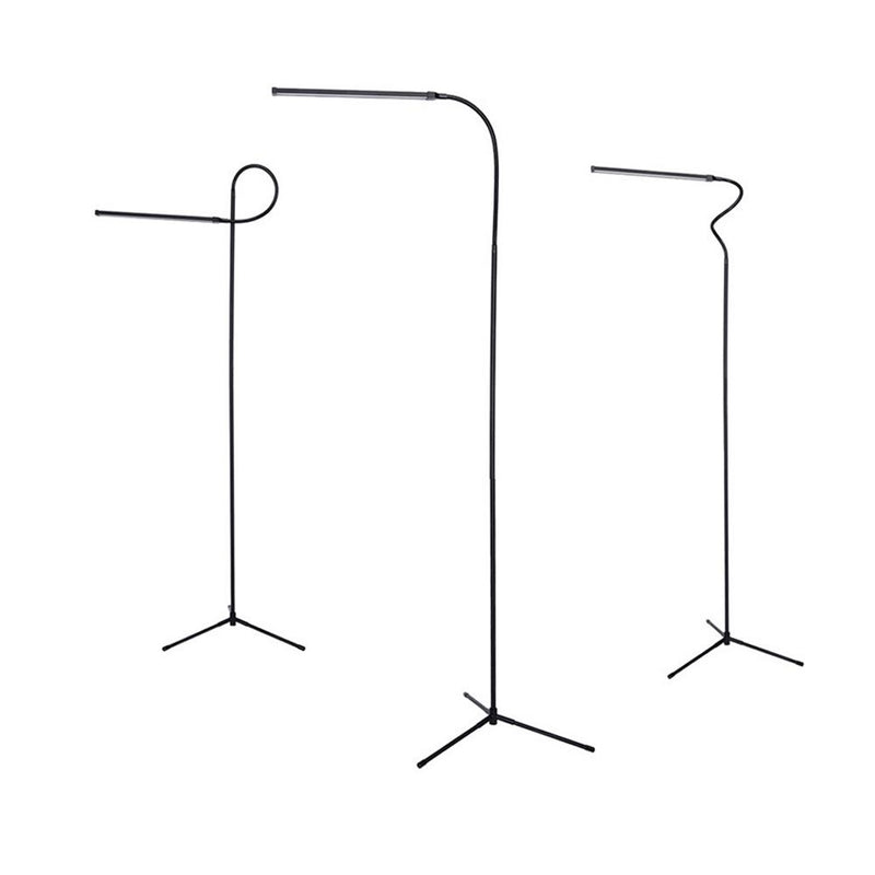 Modern 8W White & Warm White LED Floor Lamp Dimmer USB Desk Reading Light Fixture for Bedroom Decor