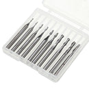 10pcs/Set Ball Nose End Milling Cutter Set Carbon Steel 1mm-3.175mm CNC Milling Cutter