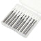 10pcs/Set Ball Nose End Milling Cutter Set Carbon Steel 1mm-3.175mm CNC Milling Cutter