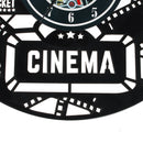 12" 12 Inch 3D Black Popcorn Wall Clock Theater Movie Cinema Snack Bar Clocks Home Decor