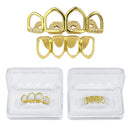 Unisex Women Men Rose Gold Plated Hip Hop Teeth Grill Top Bottom Tooth Dental Tools