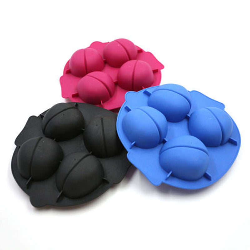 Honana Silicone Brain Shape Ice Freeze Cube Tray Maker Mould 4 Forms Bar Party Drink Ice Mold