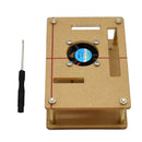 Acrylic Protective Case with Cooling Fan for Raspberry Pi 4 Model B/3B+/3B/2B