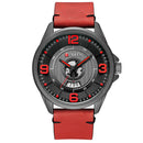 CURREN 8305 3D Number Design Men Wrist Watch Date Display Leather Strap Quartz Watch