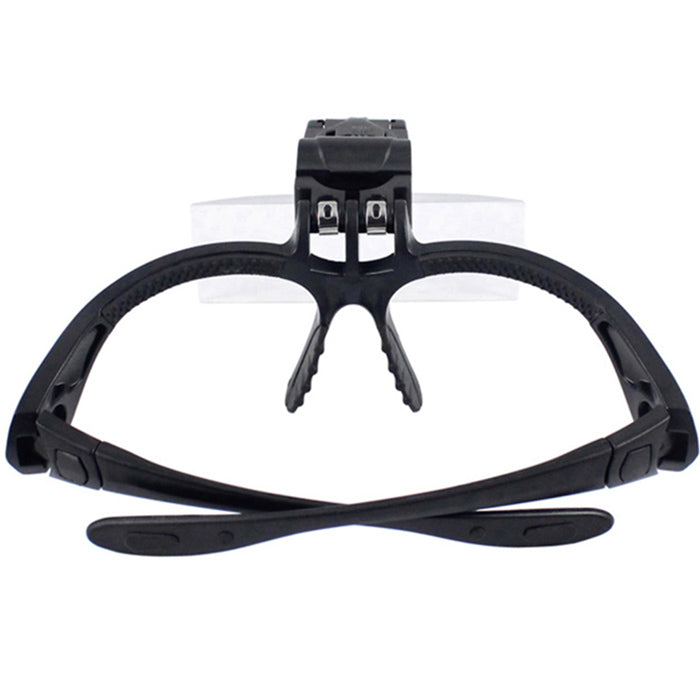 9892B 1.0/1.5/2.0/2.5/3.5X Headbrand Magnifier Magnifying Glass Eye Repair Loupe 2 LED Light