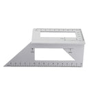 Drillpro Aluminum Alloy Woodworking Scriber T Ruler 45/90 Degree Angle Ruler Angle Protractor Gauge