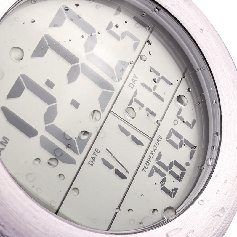 Emate Bathroom Waterproof Temparture Sensor Electronic Digital Clock With Sucker And Bracket