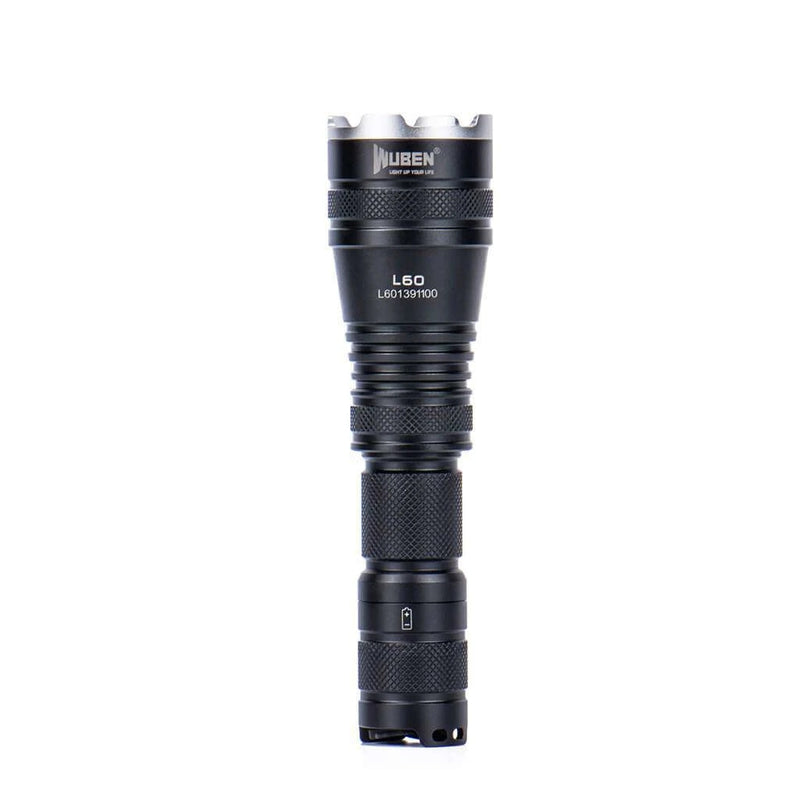 WUBEN L60 Zoomable Flashlight 1200 Lumens 5 Modes IP68 Waterproof USB Charging Torch Light Work Light