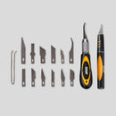 DeLi Non-Slip Metal 6 Blades Wood Carving Tools Fruit Food Craft Sculpture Engraving Utility Knife For Stationery Art Supplies Wood Carving Tool