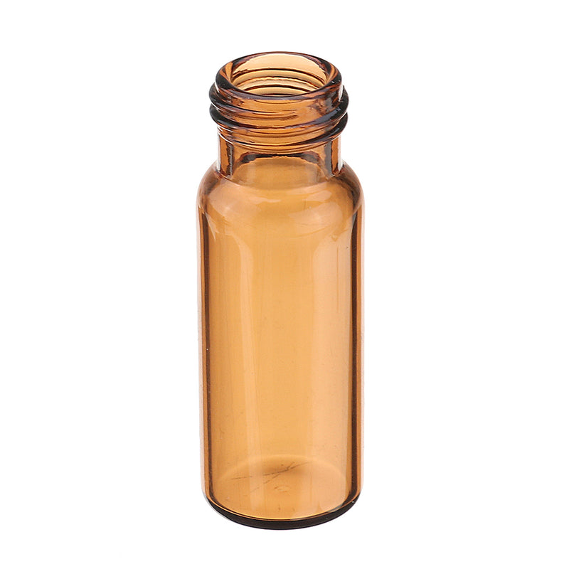 100Pcs/Set 2ml Ungraduated Brown Sample Vials Autosampler Vials Bottles Threaded Vials w/ Write-on Spot Screw Caps Septa