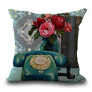 Retro Style Decoration Cushion Ccover Square Cotton Linen Pillow Case