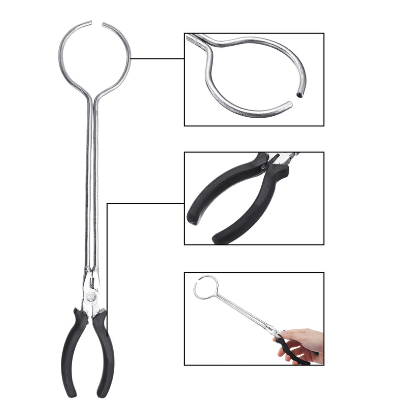 39cm Stainless Steel Crucible Tong Clamp Graphite Melting Furnace Pliers Tool