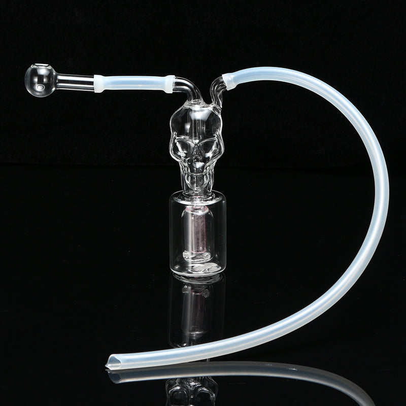 Modern Design 100MM Green Glass Skull Smoking Water Pipe Durable