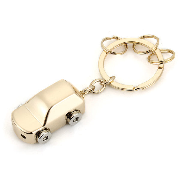 LED Light Mini Car Key Chain Ring Charm Luxury Couple Men Gift