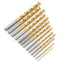 Drillpro 13Pcs Titanium Coated M42 Twist Drill Bit 8% High Cobalt HSS Drill Bit Set Industrial Grade 1.5-6.5mm for Stainless Steel Metal Wood