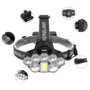 Xmund XD-HL4 T6+Q5 2000LM LED Waterproof Headlamp 18650 Battery USB Interface COB Flashlight Bike Cycling