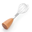 KCASA KC-EW032 Smile Wooden Handle Whisk Egg Beater Mixer Stirrer Blender Kitchen Cooking Tools