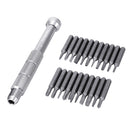 Yunzhong 22 in 1  T5-T9 H1.5-H3.0 Hexagon Head 1.0/2.0/3.0mm Slotted Bit Screwdriver