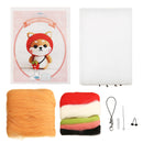 DIY Cat Doll Wool Felt Craft Non Finished Poked Set Handcraft Kit Material Bag