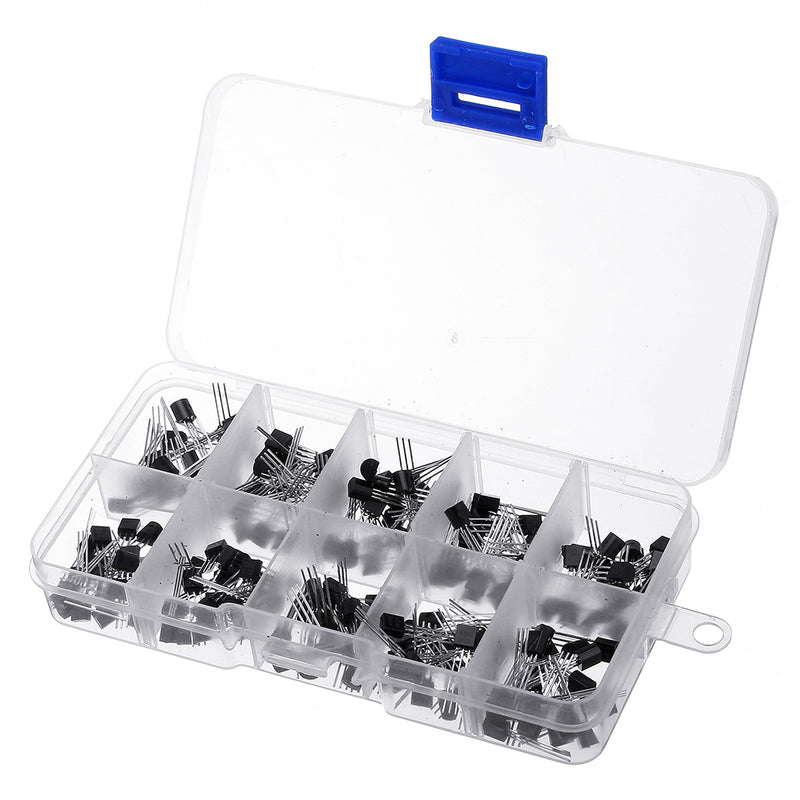 200Pcs 10Values 20 Each Transistors Kit BC337 BC327 2N2222 2N2907 2N3904 2N3906 S8050 S8550 A1015 C1815 Transistor