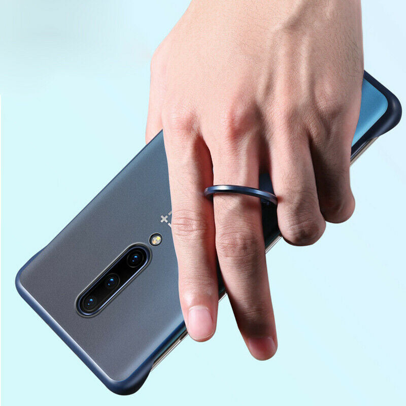 Bakeey OnePlus 7T Pro Frameless Ultra Thin Matte with finger ring Hard PC Protective Case