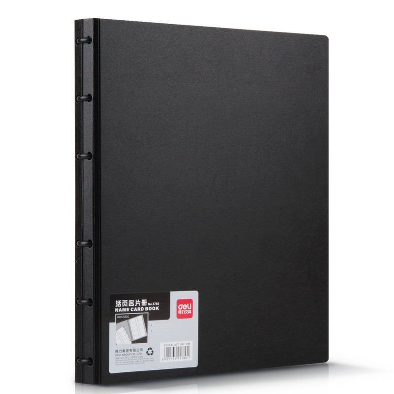 XIAOMI Ecosystem Deli 5780 Large Capacity Business Card Holder Name Card Folder Case ID Credit Card Storage Box Card Album Loose-leaf Business Card Books