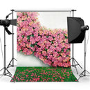 3x5FT 5x7FT Rose Flower Wall Glass Floor Photography Backdrop Background Studio Prop