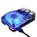 5-Layer Black/Transparent/RGB Colorful Acrylic Case Compatible ICE Tower Cooler for Raspberry Pi 4B with 4010 Cooling Fan