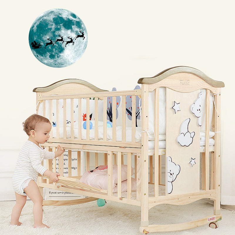 Luminous Moon Wall Stickers Kids Fluorescent Gifts for Living Room Bedroom Decor Sticker