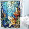 Waterproof Mermaid Scenery Pattern Fabric Shower Curtain Panel Sheer 180 x 180CM