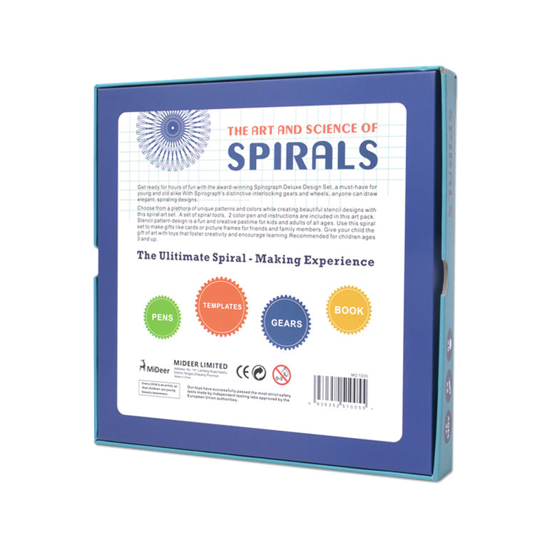 Mideer Painting Template Ruler Educational Toys Plastic Drawing Art and Science of Spirals Template Game Tool Set for Students Children Kids