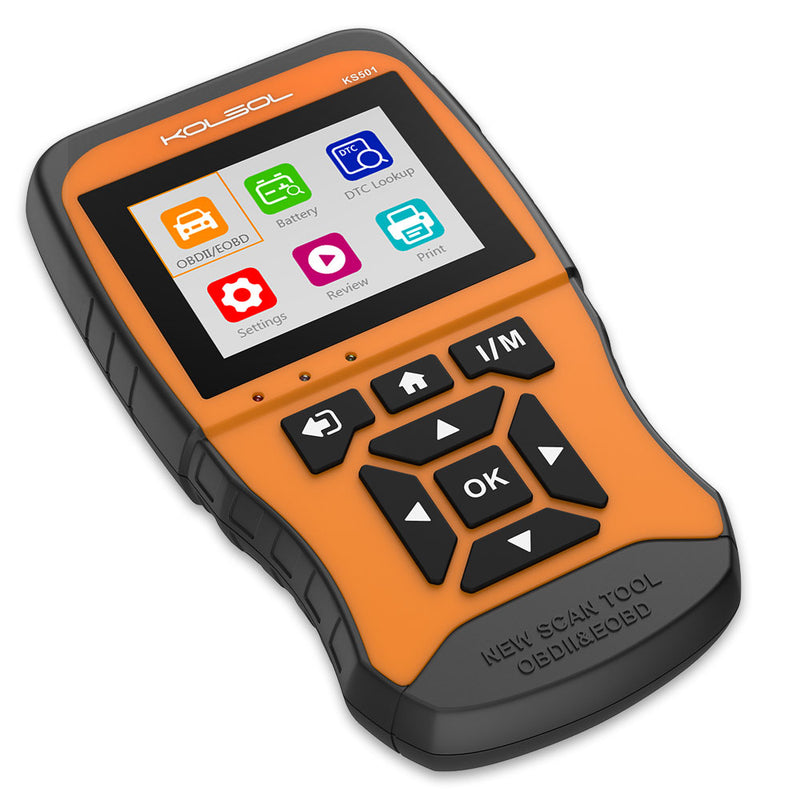 KOLSOL KS501 OBDII OBD2 EOBD Auto Diagnostic Scanner Tool Car Enhanced OBD2 Orange Universal Multi-languages