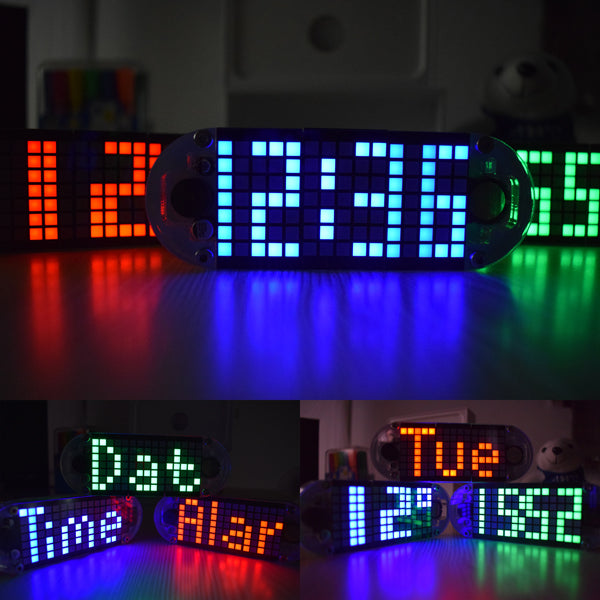Geekcreit DIY DS3231 Touch Key Precision High Brightness LED Dot Matrix Display Alarm Clock Kit