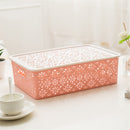 Bakeey Hollow Plastic Storage Baskets Rectangular Desktop Snack Bathroom Cosmetics Sundry Storage Box For Home