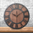 Emoyo ECY016 Wooden Craft Roman Digital Wall Clock For Home Office Decorations